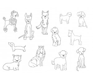 Stickserie - Doodle Hunde